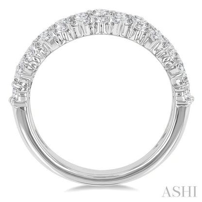 Bold Three Row Diamond Fashion Band