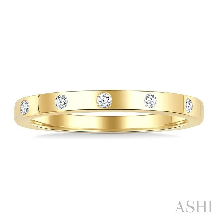 Flush Bezel Set Diamond Fashion Band