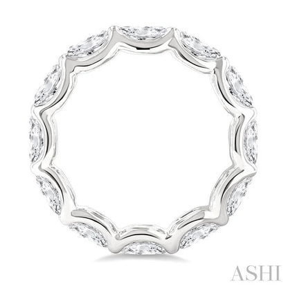 Oval Shape East-West Eternity Diamond Wedding Band