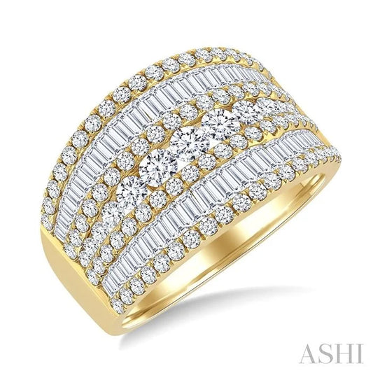 Baguette Diamond Fashion Bold Band
