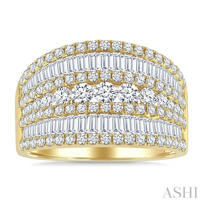 Baguette Diamond Fashion Bold Band