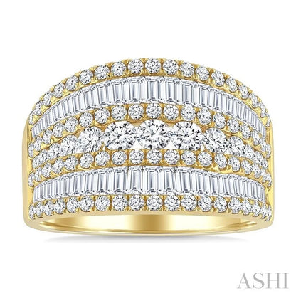 Baguette Diamond Fashion Bold Band