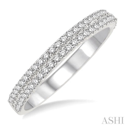 Two Row Diamond Wedding Band