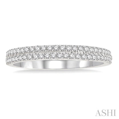 Two Row Diamond Wedding Band