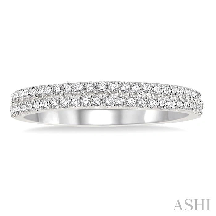 Two Row Diamond Wedding Band
