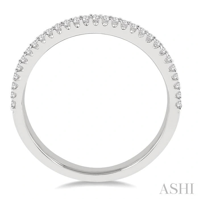 Two Row Diamond Wedding Band