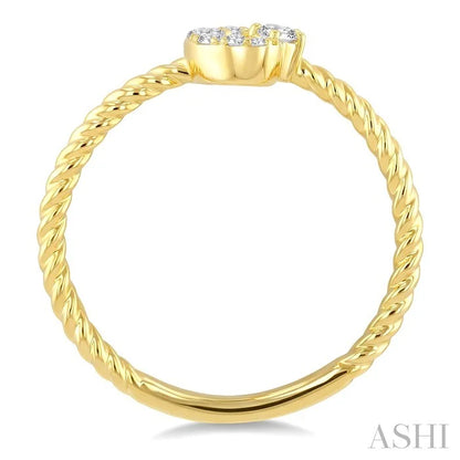 Stackable Crescent Moon & Star Diamond Fashion Ring