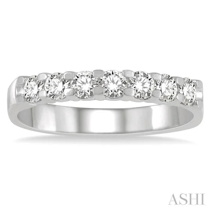 7 Stone Diamond Wedding Band