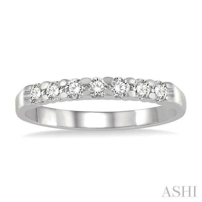 7 Stone Diamond Wedding Band