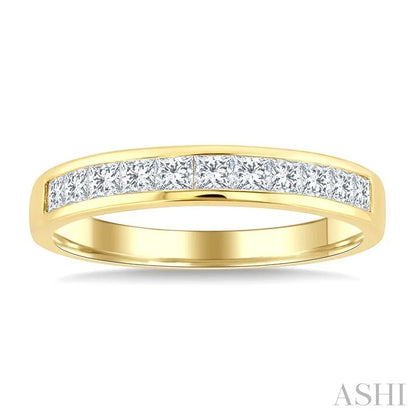 Princess Shape 11 Stone Channel Set Diamond Wedding Band