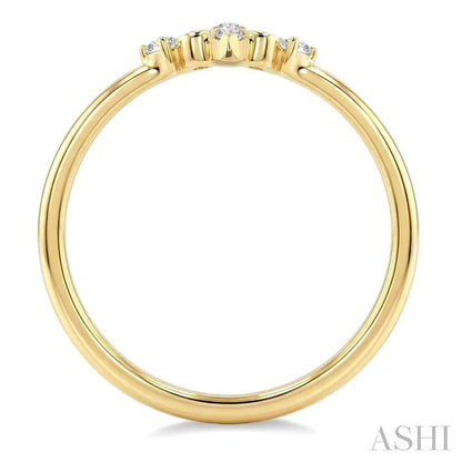 Chevron Diamond Stackable Fashion Ring