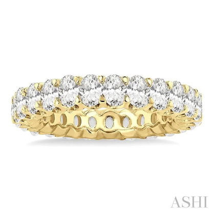 Oval Shape Eternity Diamond Wedding Band