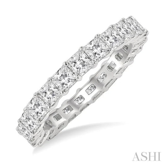 Princess Shape Eternity Diamond Wedding Band
