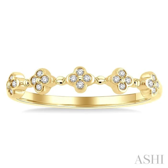 Stackable Clover Diamond Fashion Band