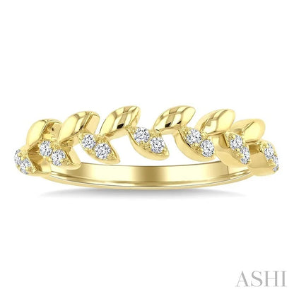 Stackable Leaf Diamond Fashion Band