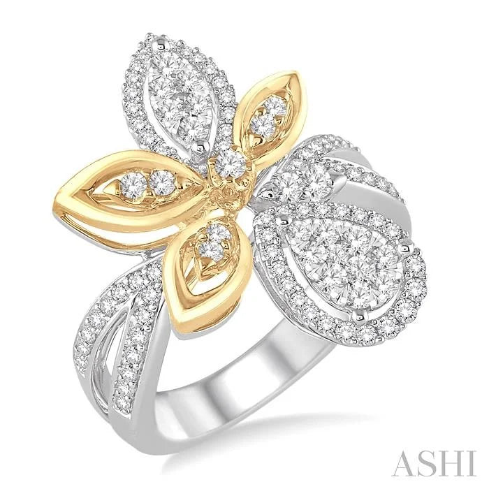 Flower Halo Lovebright Diamond Fashion Ring