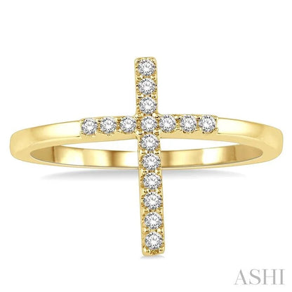 Stackable Cross Petite Diamond Fashion Ring