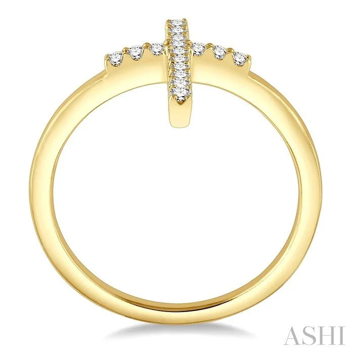 Stackable Cross Petite Diamond Fashion Ring