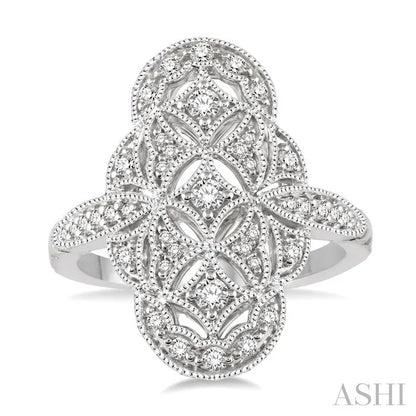 Floral Lattice Diamond Fashion Ring