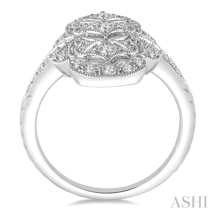 Floral Lattice Diamond Fashion Ring