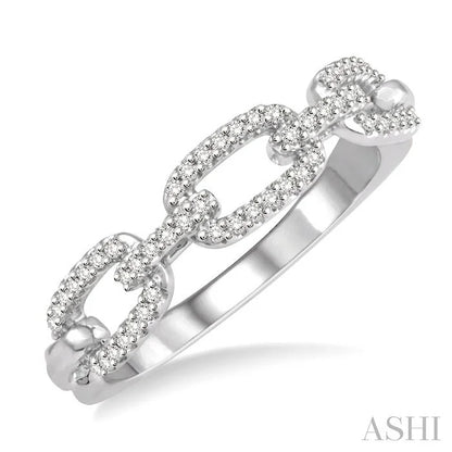 Paperclip Diamond Fashion Ring