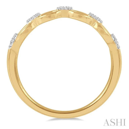 Stackable Oval Shape Link Diamond Fashion Band