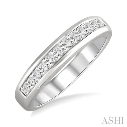 Channel Set Diamond Wedding Band
