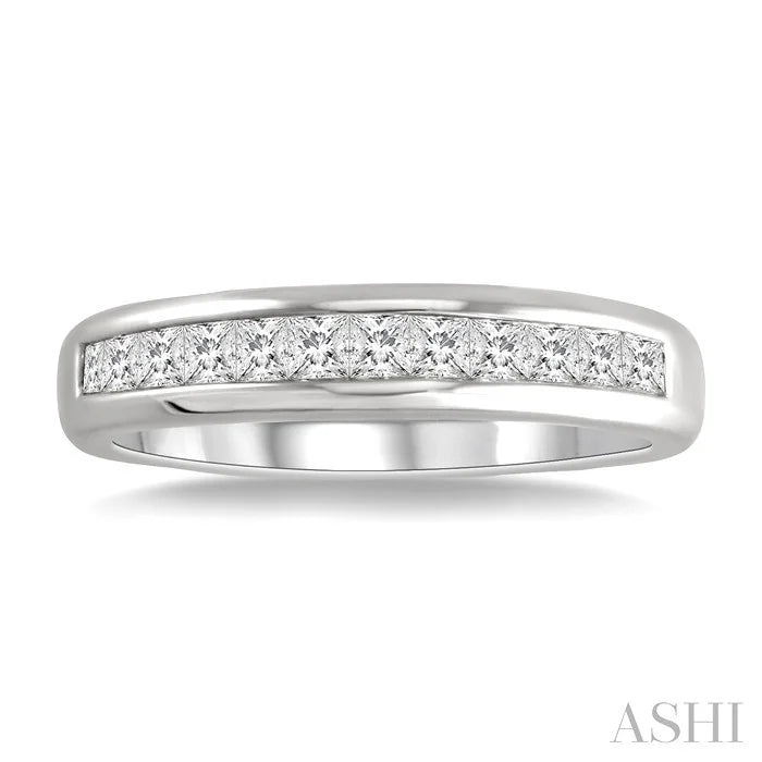 Channel Set Diamond Wedding Band