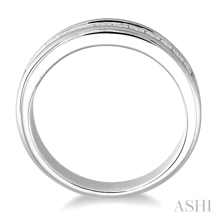Channel Set Diamond Wedding Band