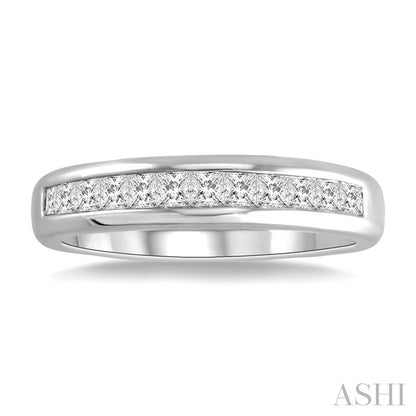 Channel Set Diamond Wedding Band