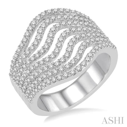 Multirow Diamond Fashion Ring