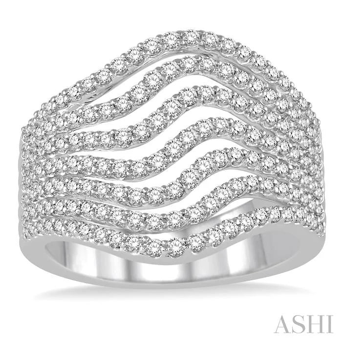 Multirow Diamond Fashion Ring