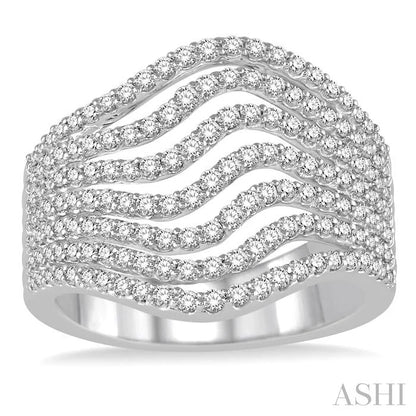 Multirow Diamond Fashion Ring