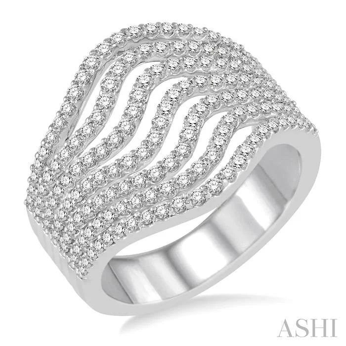 Multirow Diamond Fashion Ring