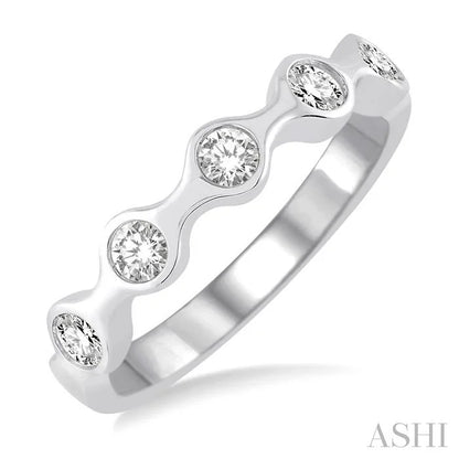 Round Shape Stackable Diamond Wedding Band