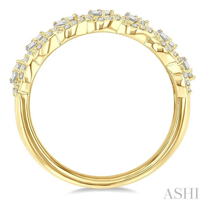 Swirl Baguette Diamond Fashion Ring