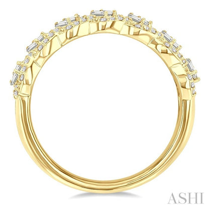 Swirl Baguette Diamond Fashion Ring