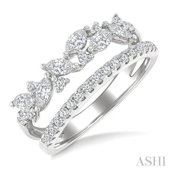 Double Row Diamond Fashion Ring