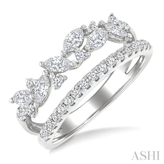 Double Row Diamond Fashion Ring