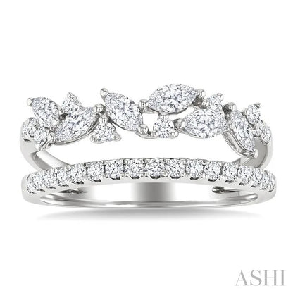 Double Row Diamond Fashion Ring