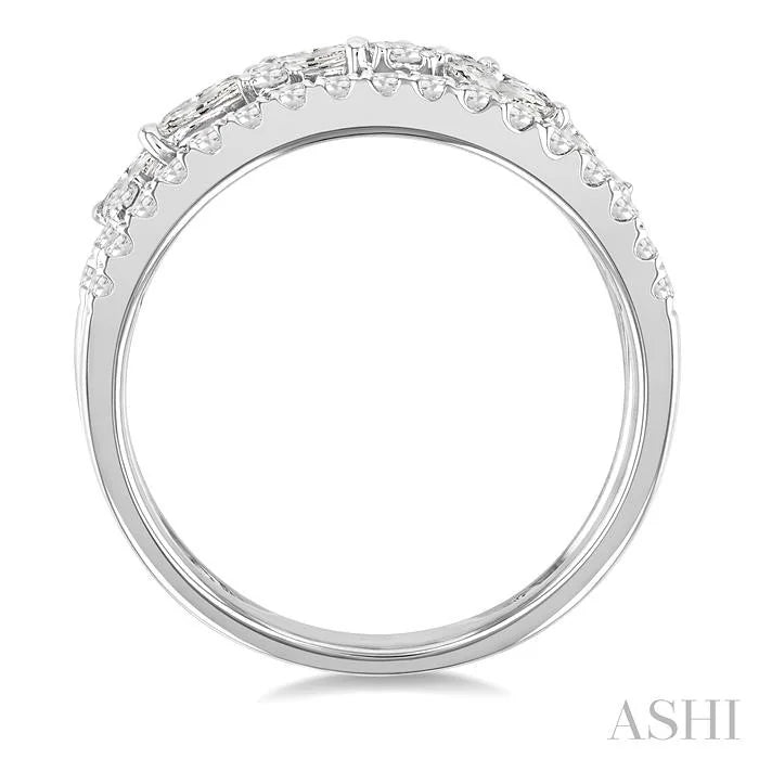 Double Row Diamond Fashion Ring