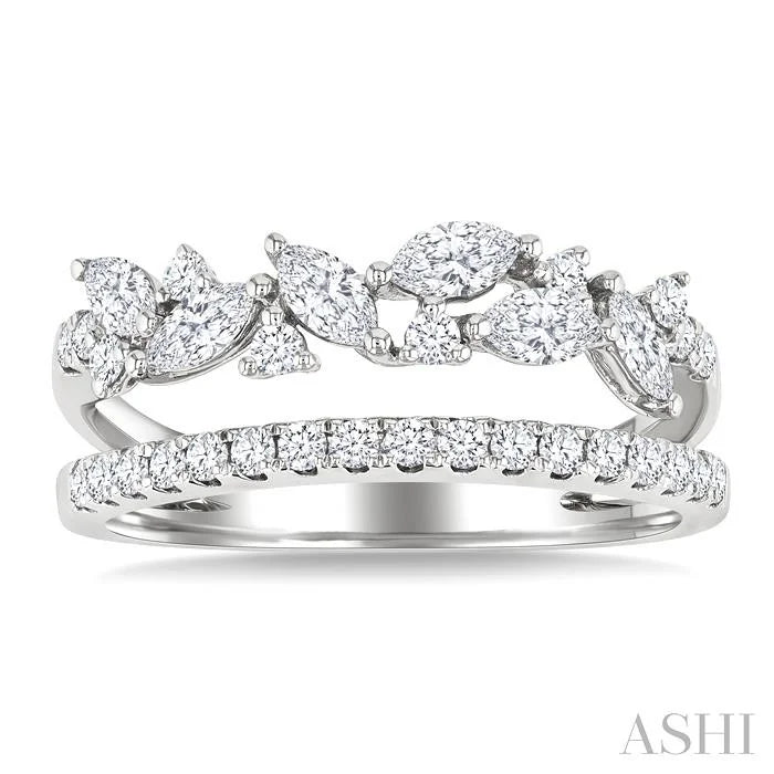 Double Row Diamond Fashion Ring