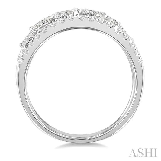 Double Row Diamond Fashion Ring