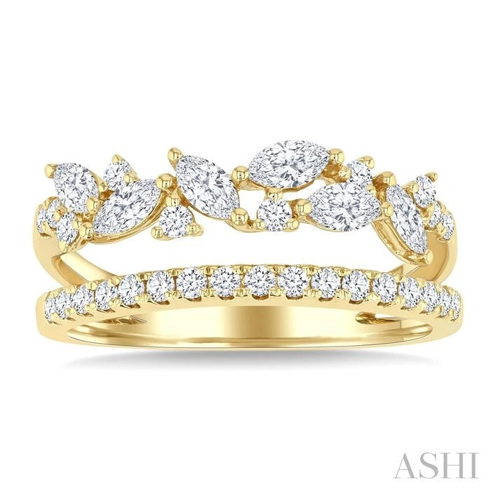 Double Row Diamond Fashion Ring