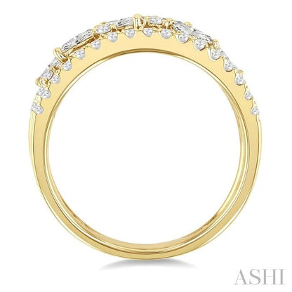 Double Row Diamond Fashion Ring