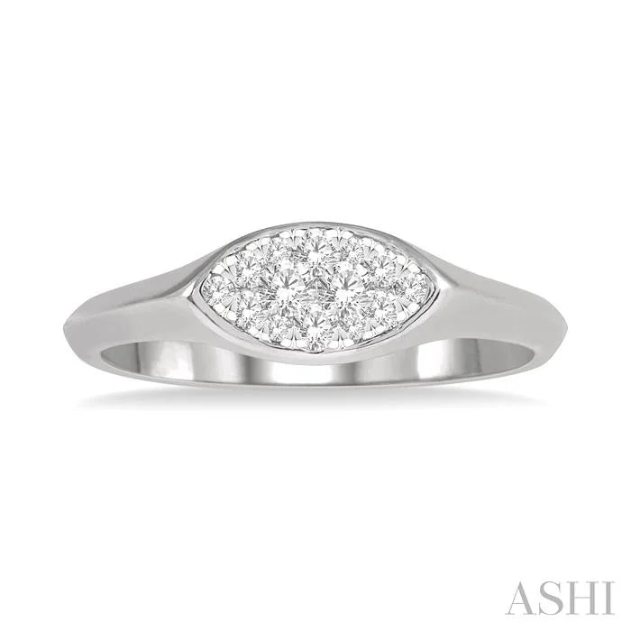 Marquise Shape Lovebright Essential Diamond Signet Ring