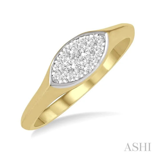 Marquise Shape Lovebright Essential Diamond Signet Ring