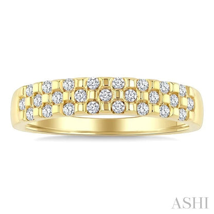 Checkered Diamond Stackable Fashion Band