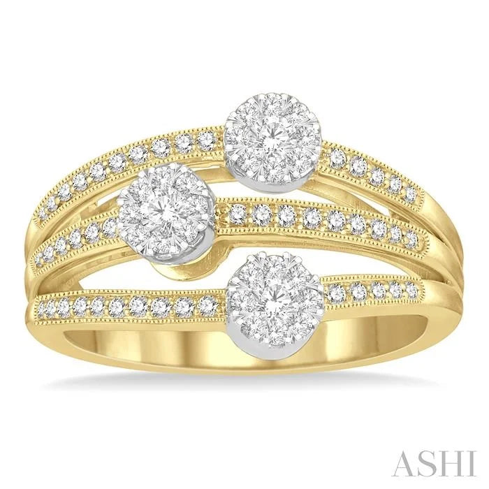 Round Shape Lovebright Diamond Fashion Ring