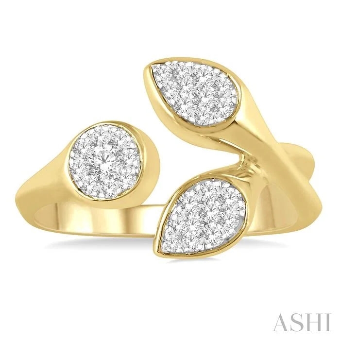 Mixed Shape Lovebright Diamond Fashion Open Ring